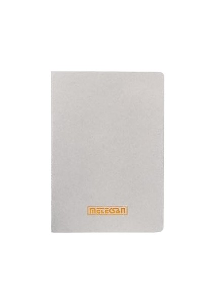 Meteksan Notes 17X24 cm Karton Kapaklı Iplik Dikişli Defter, 32 Yaprak, Düz, Gri
