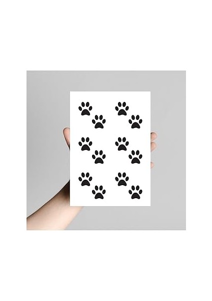 Bimotif Şekilli Sticker, Pati, 3x3 cm 2 Sayfa