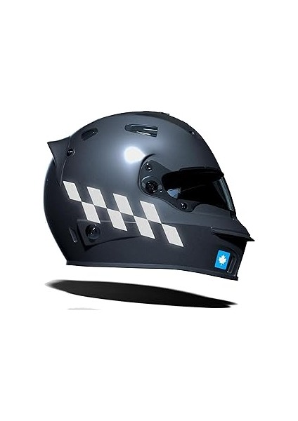 Çınar Extreme Reflektif Gri Damalı Kask Motosiklet Sticker Takımı