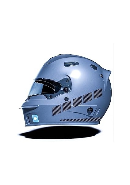 Çınar Extreme Şerit Tasarımlı Siyah Karbon Fiber Dokulu Motosiklet Kask Sticker