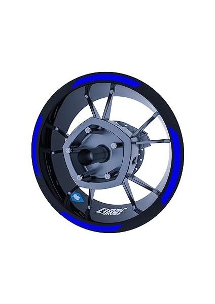 Çınar Extreme Reflektif Mavi Double Stripe Jant Şeridi Sticker