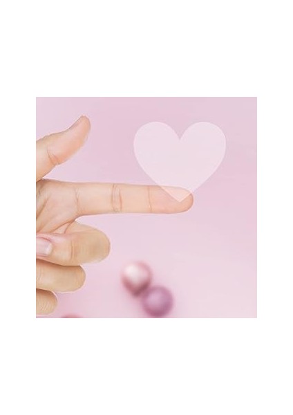 Şeffaf Sticker, Kalp 10 Sayfa