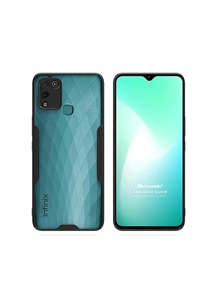 Microsonic Infinix Hot 10 Play Kılıf Paradise Glow Siyah [hot 10 Play ile Uyumlu Kılıf - Siyah