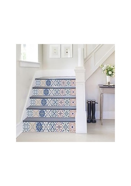 Merdiven Sticker Folyo Kaplama (18X120 cm 5 Adet) Italyan Fayans