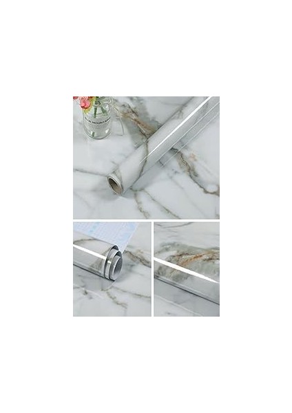 Chermik Yapışkanlı Kaplama Kağıdı Desenli 1 Metre Folyo Kaplama Kağıdı 1420