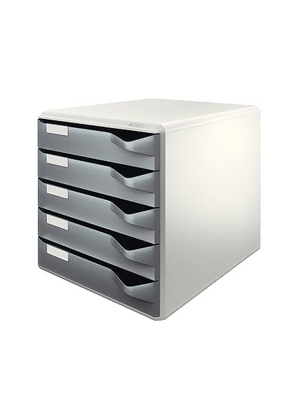 Leitz Çekmeceli Evrak Rafı, 5 Çekmeceli, Gri