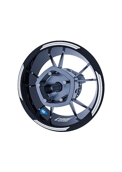 Çınar Extreme Reflektif Beyaz Double Stripe Jant Şeridi Sticker