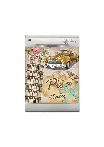 Bulaşık Makinesi Sticker Kaplama Beyaz Eşya Kaplama Pisa Italy