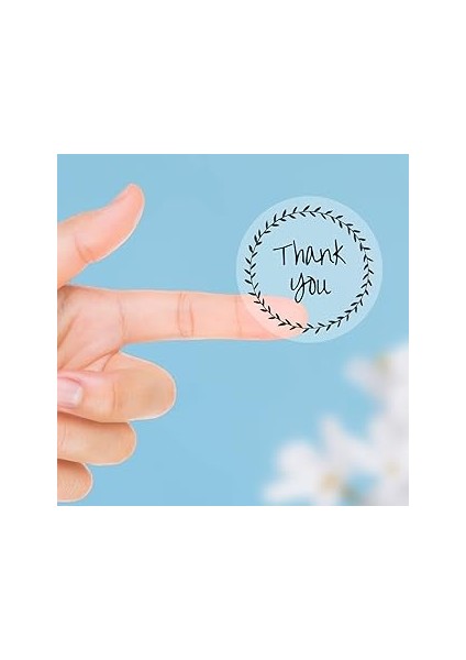 Bimotif Şeffaf Sticker, Thank You, 3.2 cm 2 Sayfa