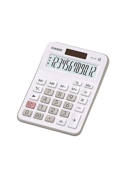 MX-12B-WE-W-DC Ekononik Hesap Makinesi, Beyaz