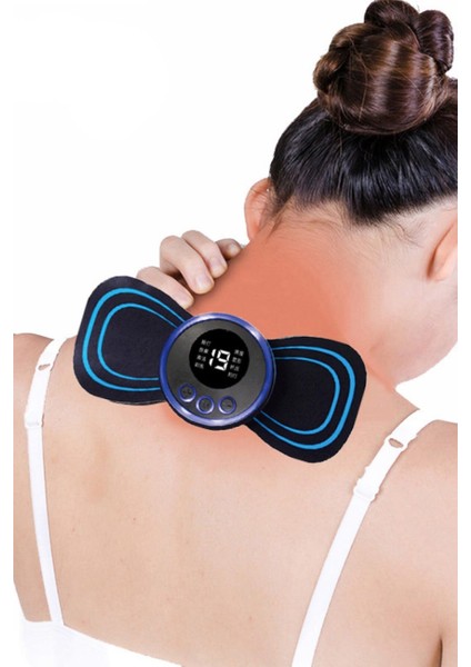 LCD Ekranlı Şarjlı Kelebek Masaj Bandı, 8 Modlu Kas Stimülatörü