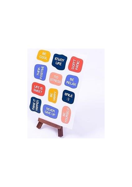 Bimotif Eğlenceli Yazılar Sticker Seti, A5 2 Sayfa