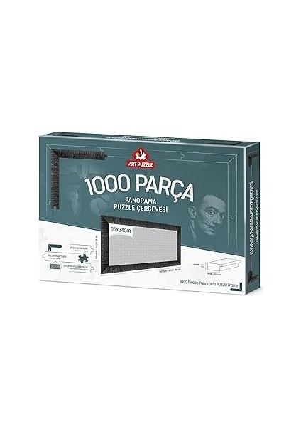 Art Puzzle Siyah 1000 Parça Panorama Demonte Puzzle Çerçevesi