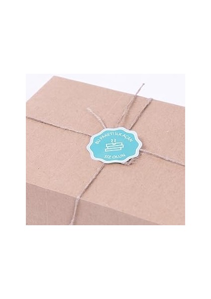 Bimotif Sticker, Bu Paketi Ilk Açan Siz Olun, Mint, 6 cm 12 Adet