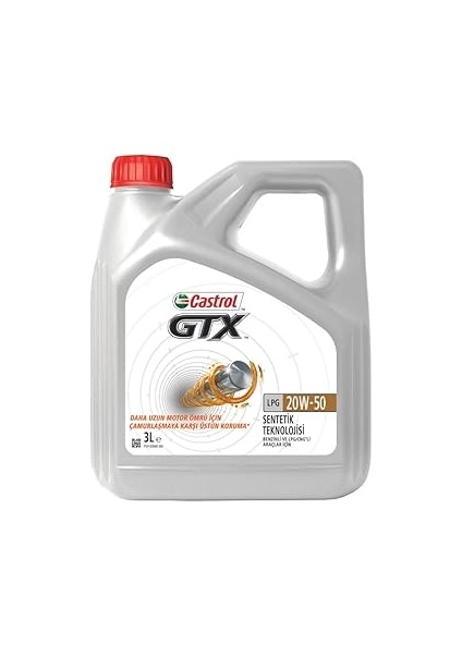 Castrol Gtx Lpg 20W-50 3 Litre Motor Yağı