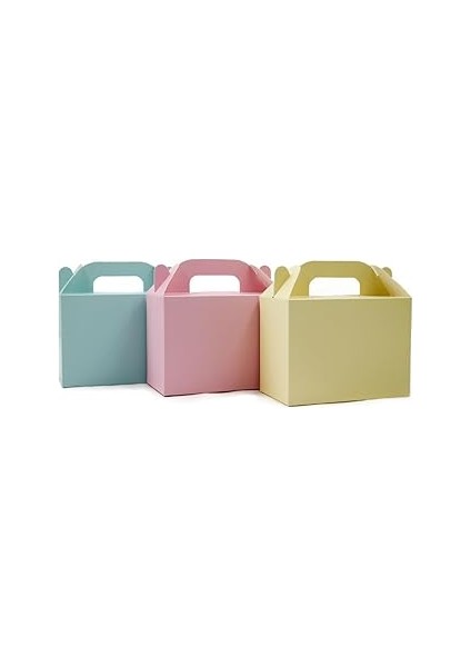 10X14 cm Karışık Renk El Geçme Hediye Kutusu (3'lü Set)