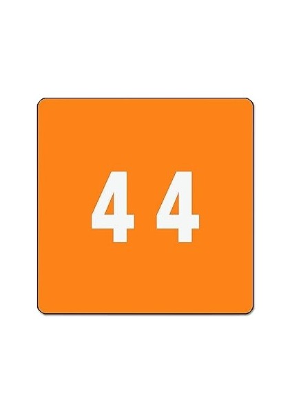 Smead Dcc Renk Coded Numeric Etiket Turuncu – Number 4 250STUECK – Kendinden Yapışkan Etiket (38,1