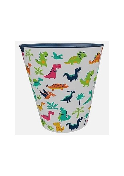 Q-Bin Di̇nozor Temali 10 Lt Odasi Çöp Kutusu Kovasi Sepeti̇