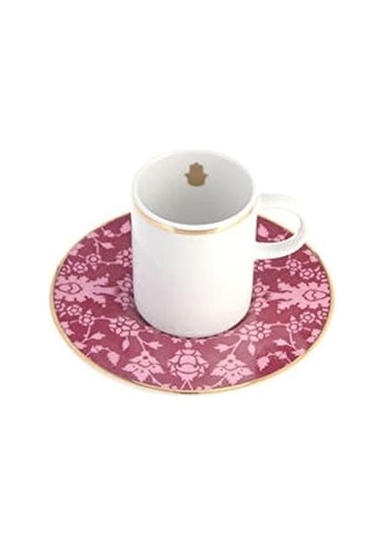 Glamorous Fuşya Tabaklı Kahve Fincanı 85 cc
