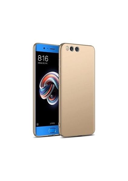 Mi Note 3 Uyumlu Sert Rubber Silikon Kılıf (Altın Rengi)