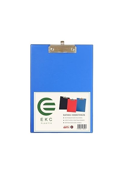 Ekc Plastik - A4 Kapaklı Sekreterlik Mavi, Bloknot Yazı Tablası
