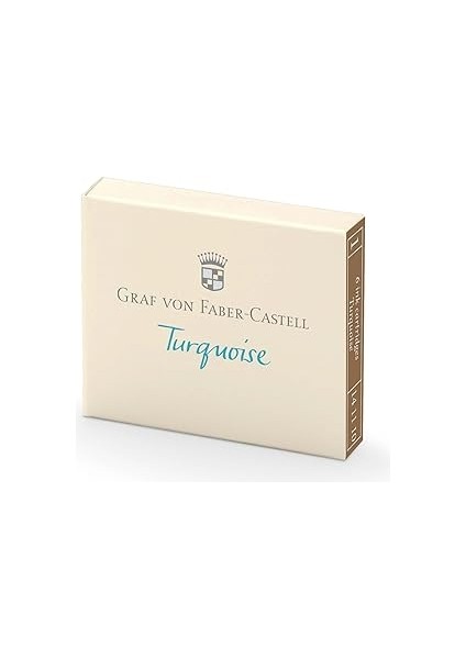 Graf Von Kartuş, 6’lı, Turkuaz Renk, Silinmez ve Suya Dayanıklı, Işığa Karşı Dirençli