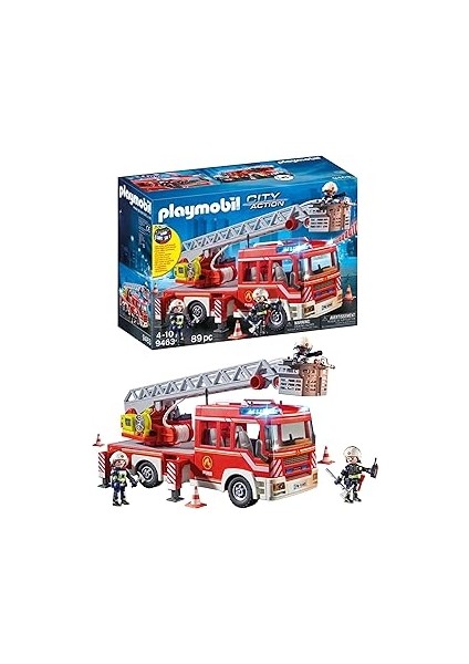 Playmobil City Action 9463 Işıklı ve Sesli, Merdivenli Itfaiye Aracı, 5 Yaşından Itibaren