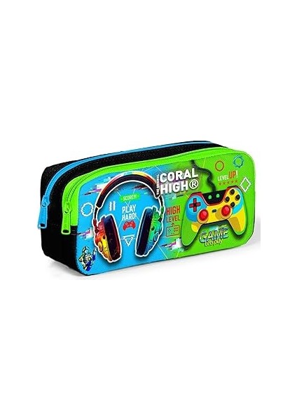 Coral High Kulaklık Game Iki Bölmeli Kalem Çantası - Erkek
