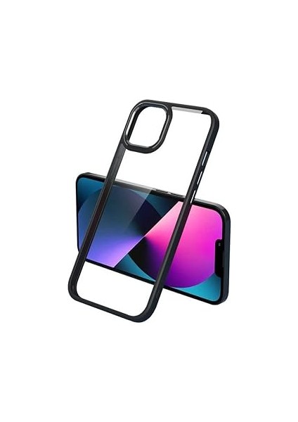 Zore Ile Uyumlu Iphone 13 Pro Kılıf Krom Kapak, Siyah
