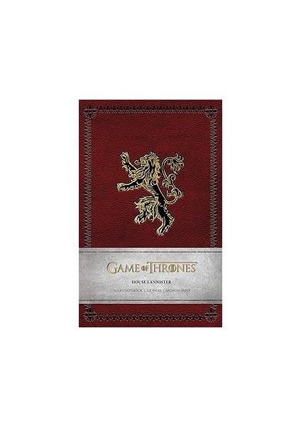 Game Of Thrones: House Lannister Ruled Notebook
