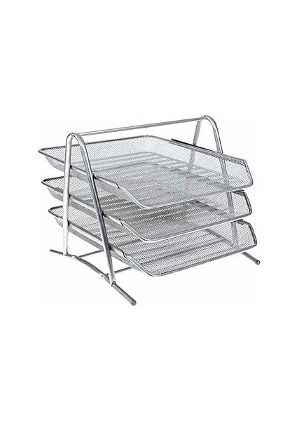 Kraf Perfore Evrak Rafi Metal 3 Katli 460G Gri̇
