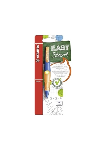 Easyergo 1.4 Sol - Ergonomik Mekanik Kurşun Kalem - Neon Turuncu Blister