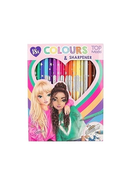 Depesche 12215 Topmodel - Renkli Kalem Seti, 18'li, Kalemtıraşlı, Boyama ve Okul