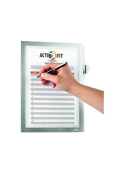 Durable 499301 Duraframe Note A4 Mıknatıslı Çerçeve, 1 Adet, Siyah