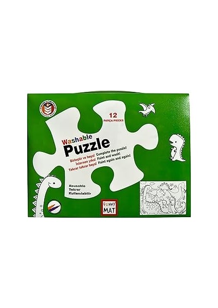 Akademi Funny Mat Washable Puzzle Dinazor Çağı Paket