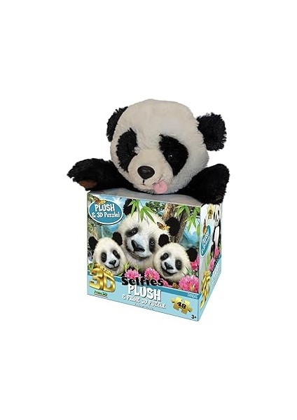Prime 3D - Panda Peluş ve Selfie 48 Parça Puzzle