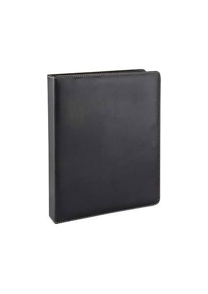 2k 534S A4 Suni Deri Sırt 4 cm 2 Halkalı Elite Klasör, Siyah, A4