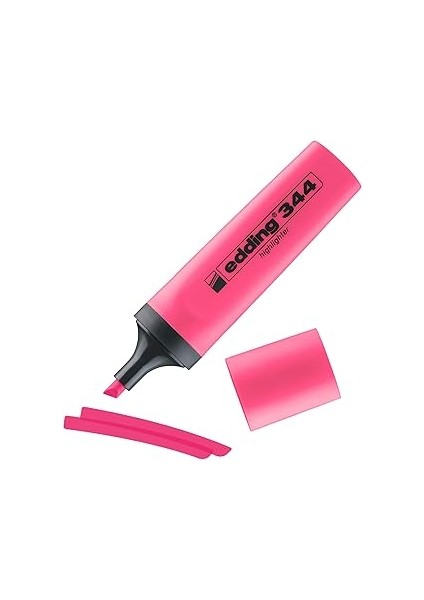 Edding 344 Fosforlu Kalem - Pembe - 1 Fosforlu Kalem - 2-5 mm Kesik Ucu