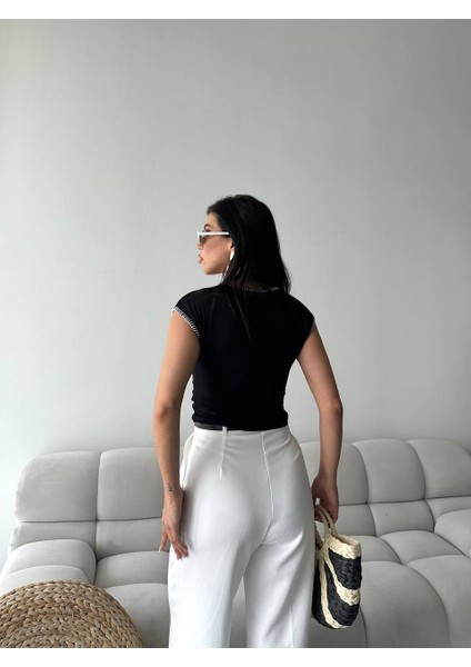 Kalın Askılı Çoban Dikiş Detaylı Bluz modelleri