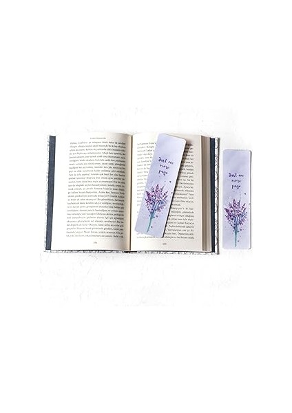 Bimotif Kitap Ayracı, Lila Çiçek 2 Adet