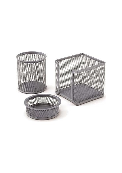 Perfore 3 Lü Masa Üstü Set, Siyah