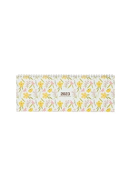 Keskin Color 2023 Aj-65 Haftalık Masa Ajandası, Sarı Çiçek, 12X33,5 cm