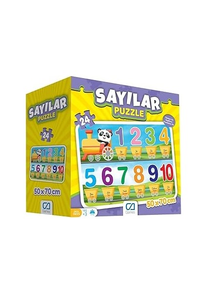 Ca Games Sayılar 24 Parça 50X70CM Yer-Zemin Puzzle Yapboz Serisi