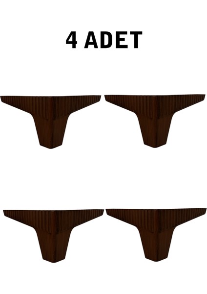 Kanepe Koltuk Tv Ünitesi Konsol Yükseltme Zenit Model Plastik Ayak 10 cm Ceviz Renk 4 Adet