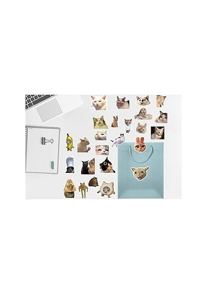 Ms Major Selection Komik Kedi/meme Sticker Paketi/bullet Journal Defter Çıkartma Ajanda Laptop