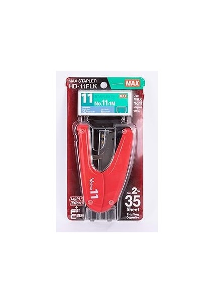 Max Küçük Zımba Makinası Vaimo 30-35 Sy No:11 Kırmızı HD-11FLK