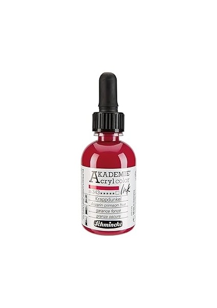 Schmincke Akademie Akrilik Mürekkep 50 ml 343 Alizarin Crimson Hue