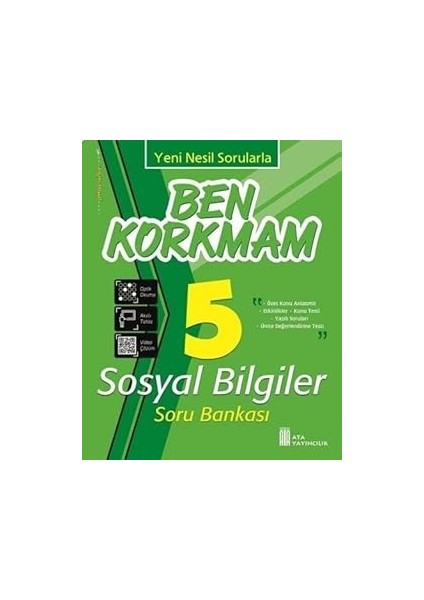 5 Sınıf Ben Korkmam Sosyal Bilgiler Soru Bankası Ata Yayınları