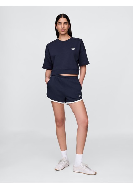 Kadın Lacivert Vintagesoft Gap Logo Yunus Sweat Şortları