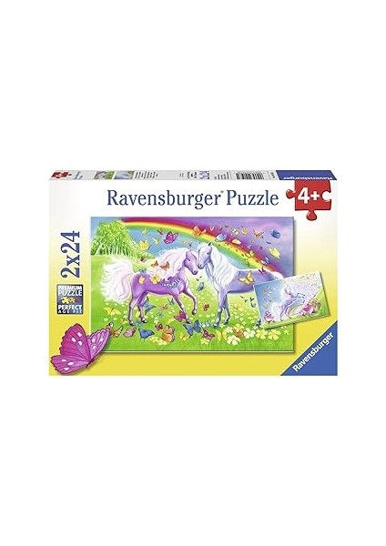 Ravensburger 2X24 Parçalı Puzzle Gökkuşağı Atları